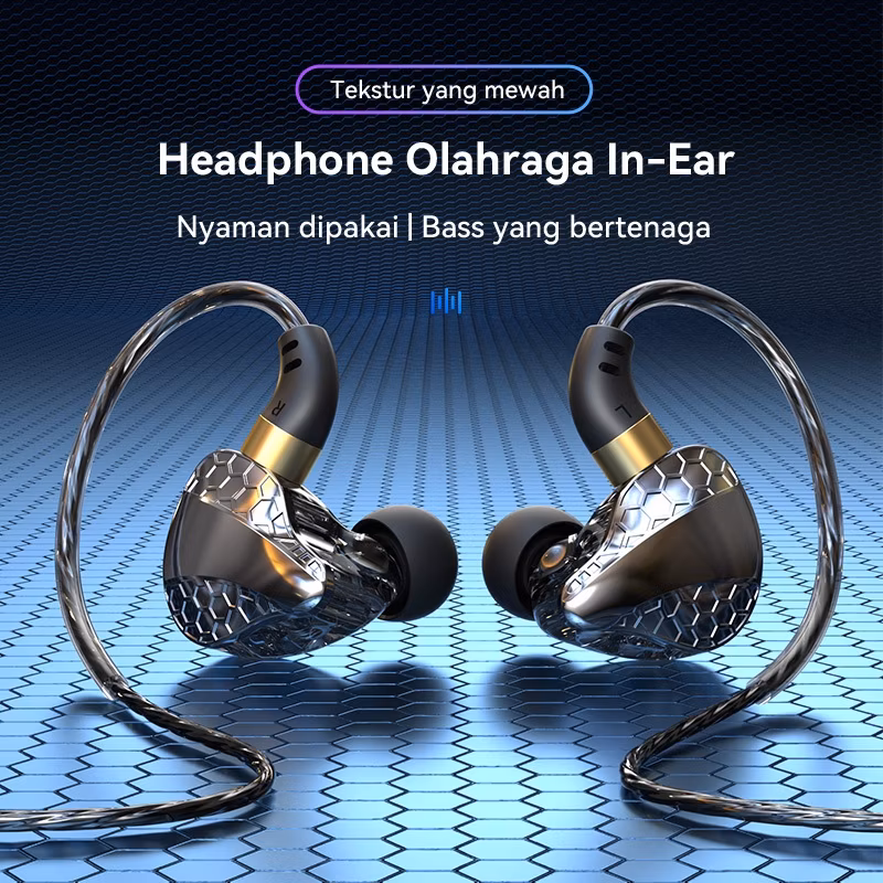 YLV Headset Wired Gaming Music 3.5mm Type C In Ear Bass Earphone