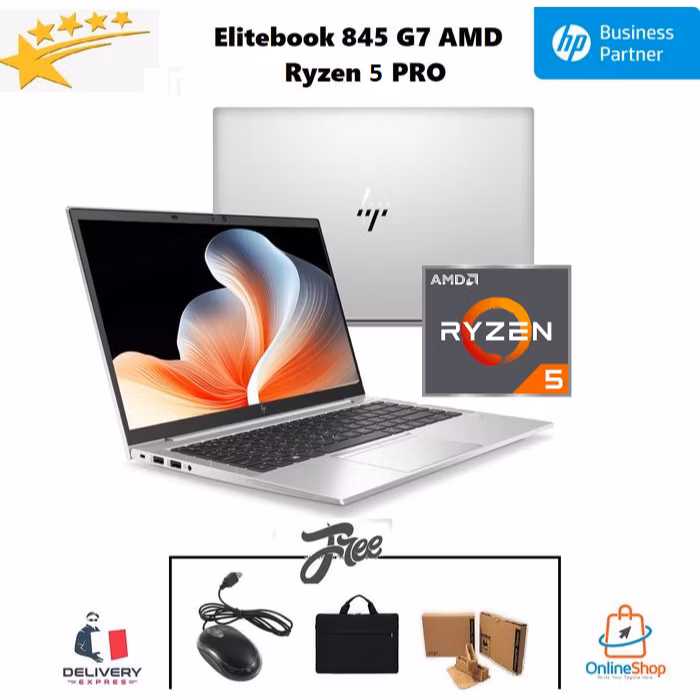 Laptop HP Elitebook 845 G7 AMD Ryzen 5 PRO RAM 16GB SSD 512GB TOUCH